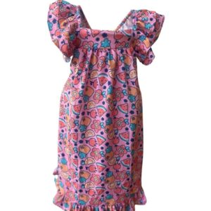 VESTIDO BABADO ESTAMPADO