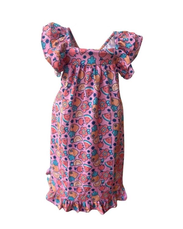 VESTIDO BABADO ESTAMPADO